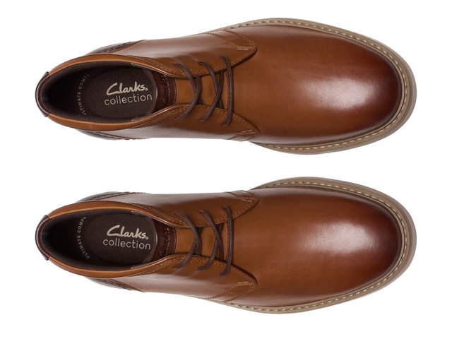 Clarks Men\'s Radcliff Mid Chukka Dress Shoes Beeswax Brown 9M Men main image 3