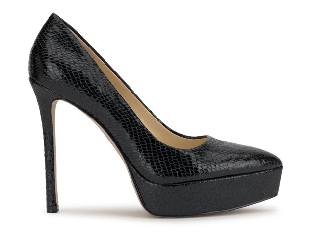 Jessica Simpson Sohilea Scarpe Décolleté Donna Con Piattaforma – Tacco 12,4 Cm (4.9”), Punta Aperta, Tomaia In Ecopelle, Nero, 39 EU - 3