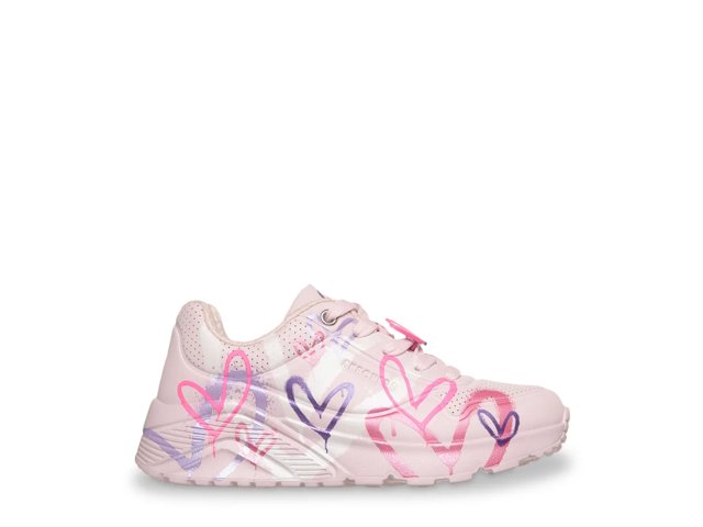 x JGoldcrown Uno Lite Metallic Flutter Hearts Sneaker - Kids'