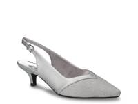 Vivid Pump Silver Satin view