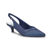 Vivid Pump Navy Satin view