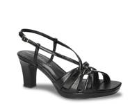 Valorie Platform Sandal Black Crinkle Patent view