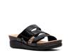 Cloudsteppers Calenne Holly Wedge Sandal Black Patent view