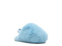 Poof Slipper - Kids' Blue Faux Fur view