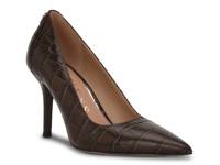 Prindy Pump Dark Brown Croc Print Leather view