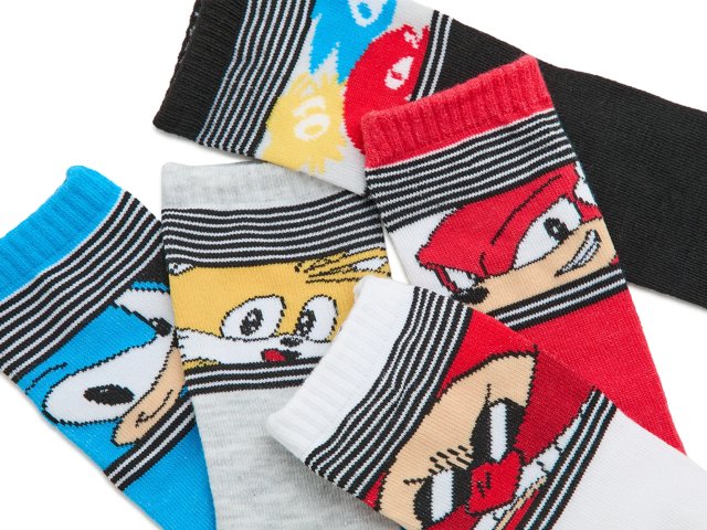 Sonic Kids' Crew Socks - 5 Pack