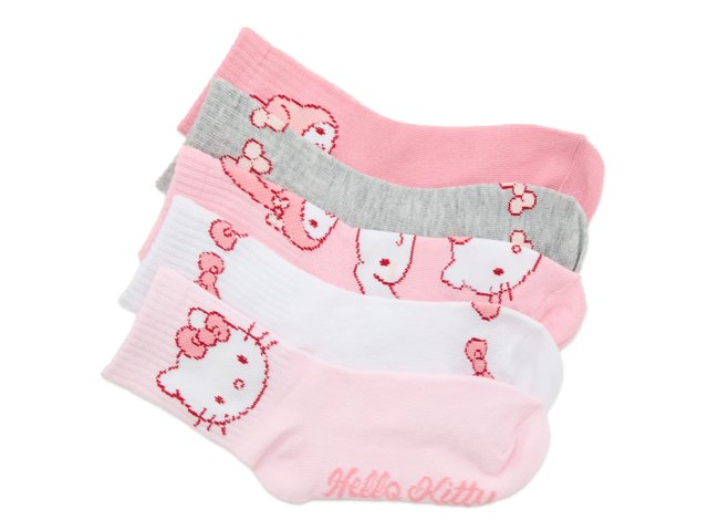 Hello Kitty Kids' Crew Socks - 5 Pack