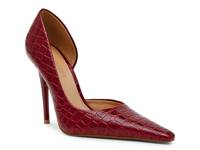 Elegant Pump Red Croc Print Leather view