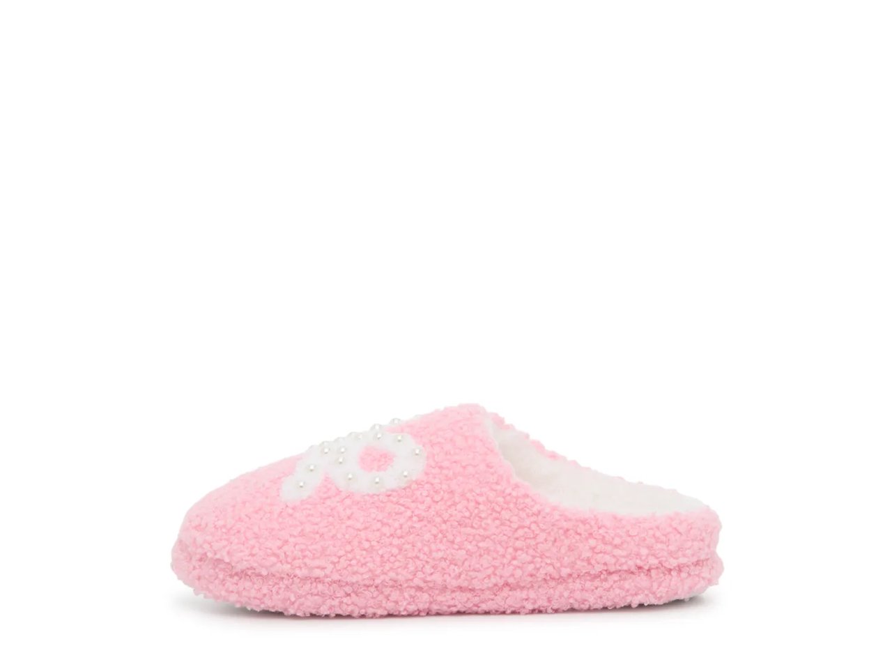 Bow Pearl Plush Slipper - Kids'
