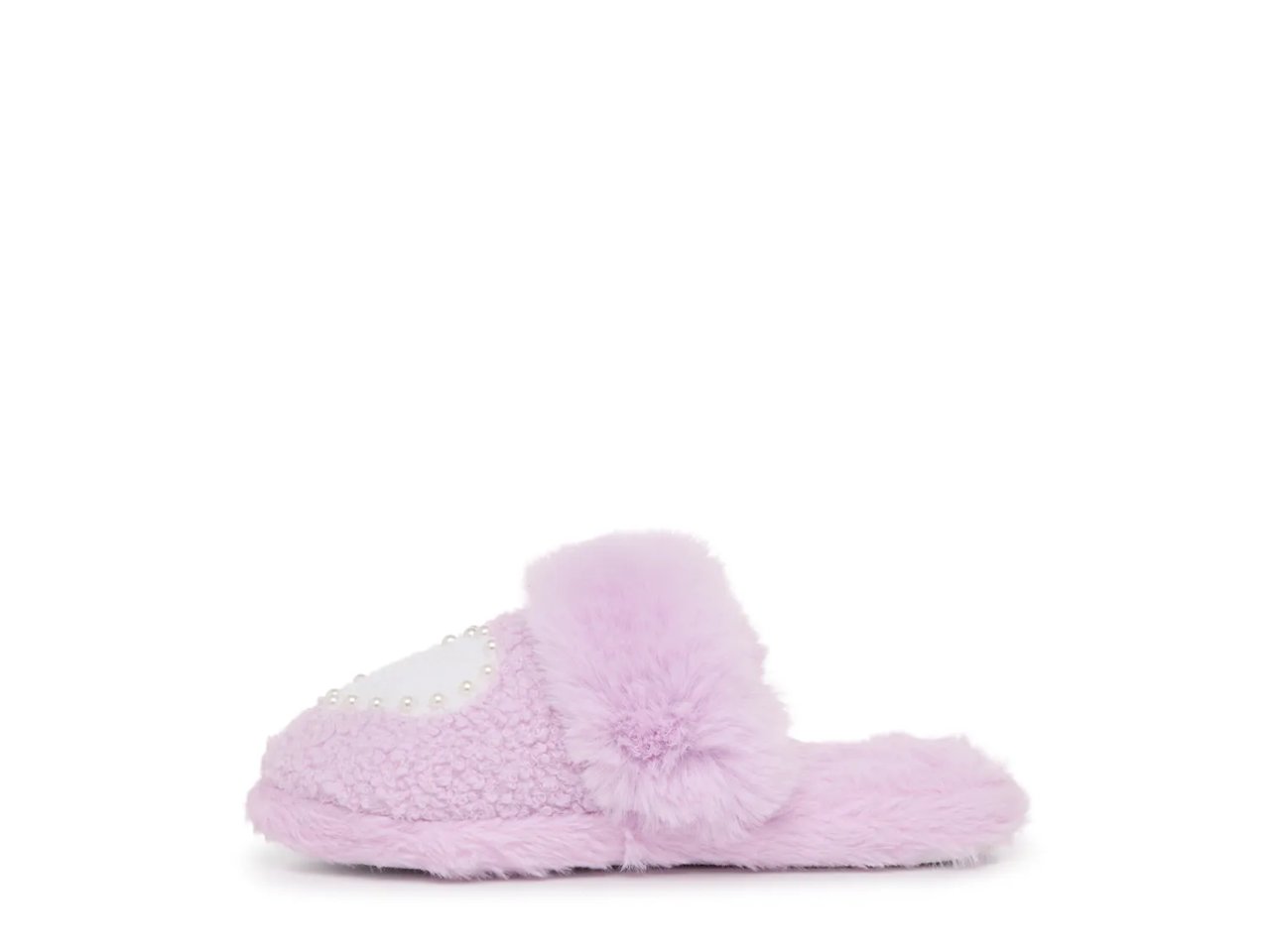 Heart Pearl Plush Slipper - Kids'