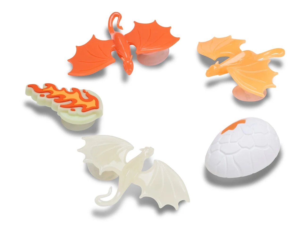 Glow In The Dark Dragon Jibbitz - 5 Pack