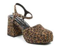 Edna Platform Sandal Tan/Black Leopard Print view