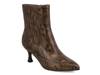 Ediva Bootie Dark Brown Snake Print view