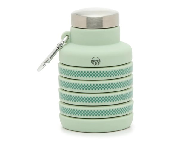 Collapsible 17-Oz. Checkered Print Water Bottle