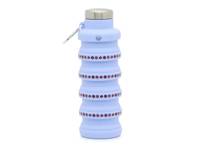 Collapsible 17-Oz. Multi-Flower Print Water Bottle Light Blue view