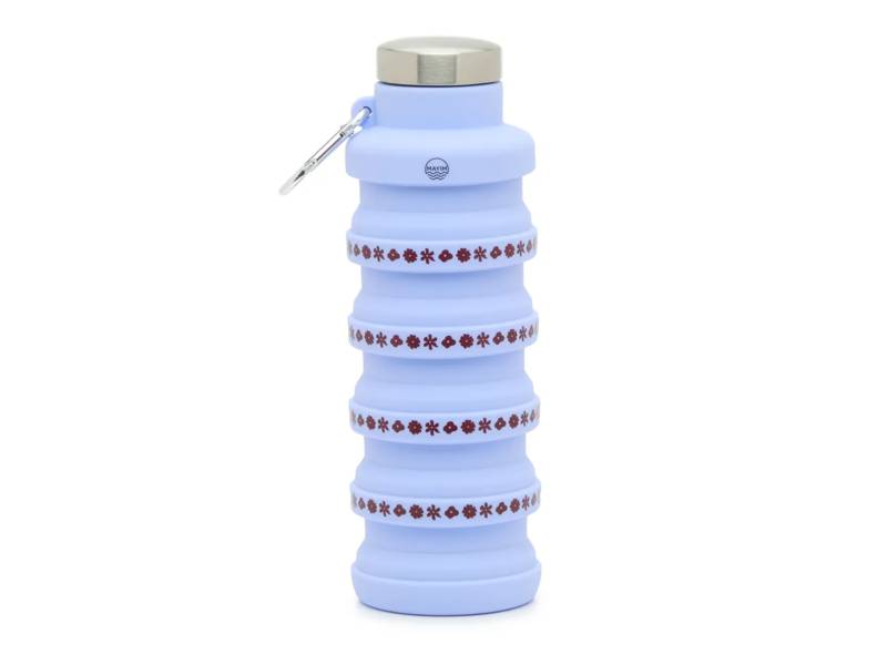 Collapsible 17-Oz. Multi-Flower Print Water Bottle
