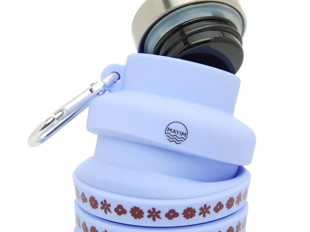 Collapsible 17-Oz. Multi-Flower Print Water Bottle