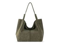 Los Feliz Tote Moss Green Suede view