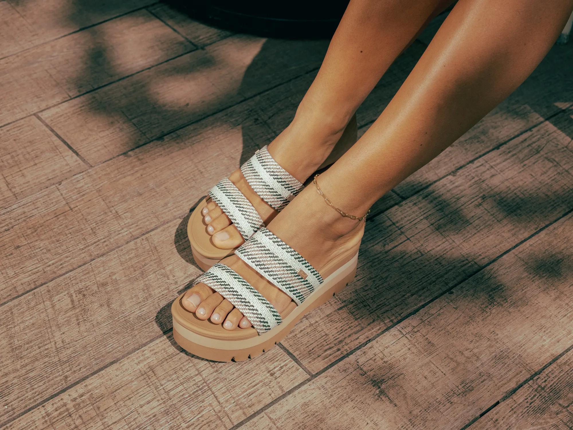 Banded Horizon Platform Sandal