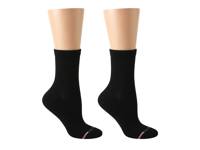 Mid Women's Crew Socks - 2 Pack Black view