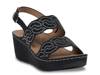 Alexia Wedge Sandal Black view