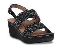 Alexia Wedge Sandal Black view