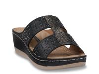 Carrie Wedge Sandal Black view