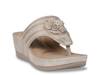 Cora Wedge Sandal Light Gold Metallic view