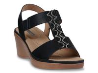 Elisa Wedge Sandal Black view