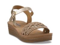 Fay Wedge Sandal Gold Metallic view