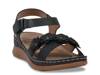Faye Wedge Sandal Black view