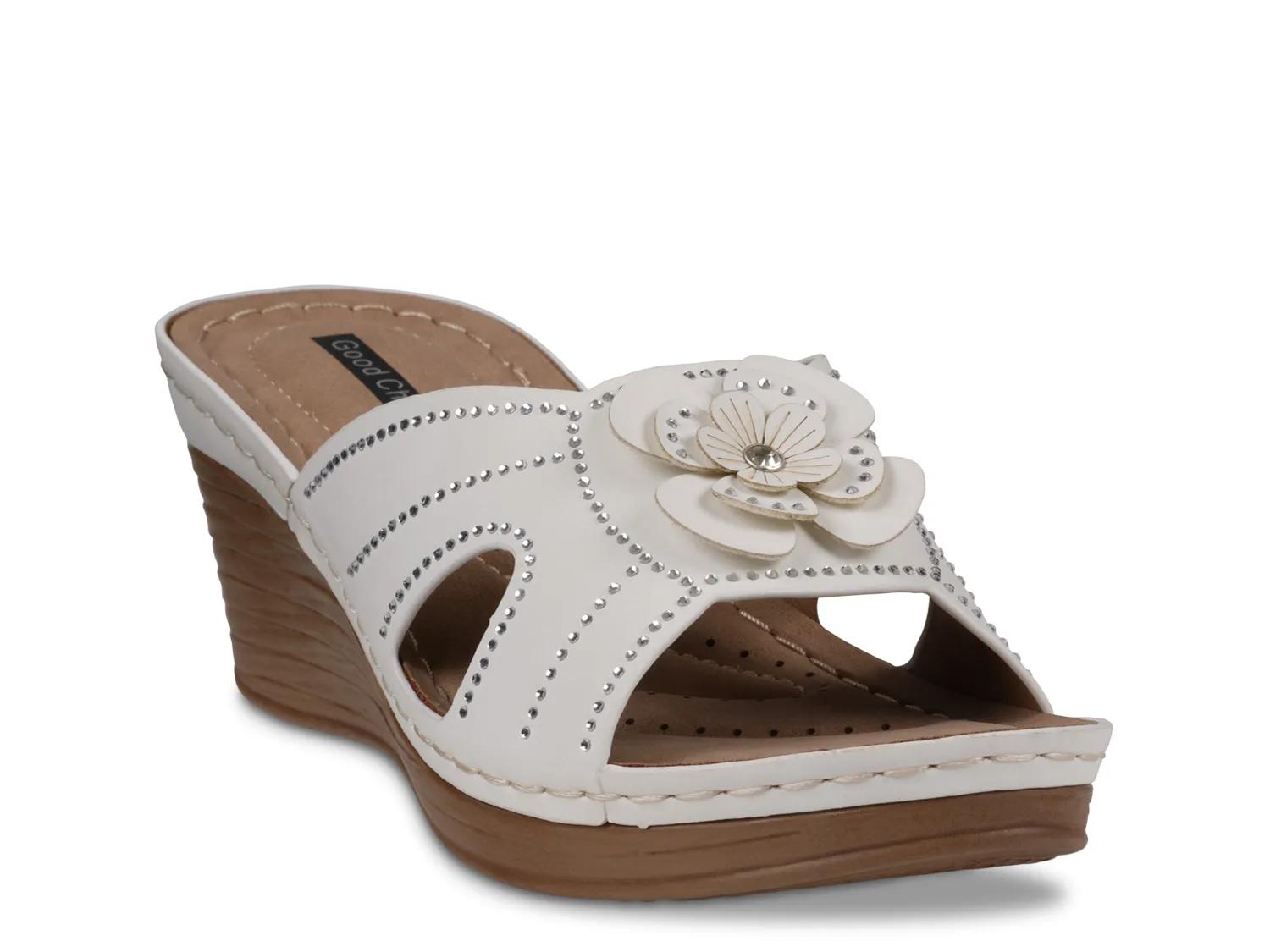 Good Choice Fiora Wedge Sandal | Women's | White | Size 8 | Sandals