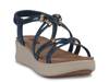 Fran Wedge Sandal Navy view