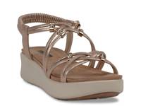 Fran Wedge Sandal Gold Metallic view