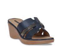 Frances Wedge Sandal Navy view