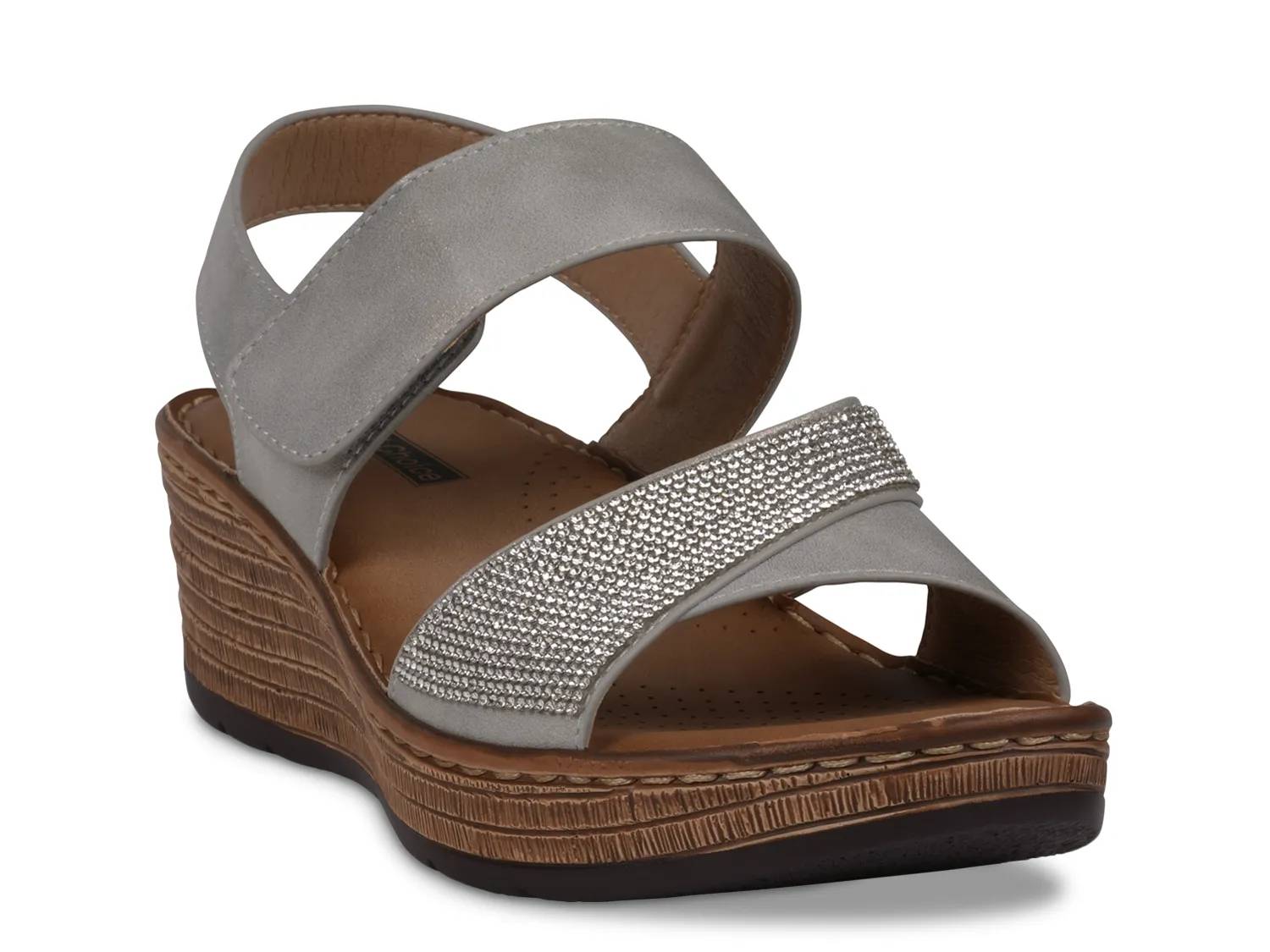 grey dress wedges Wedges