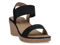 Nia Wedge Sandal Black view