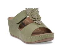 Talia Wedge Sandal Green view
