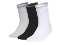 Cushioned Comfort 2.0 Women's Crew Socks - 3 Pack Black/White/Grey view