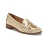 Casbella Penny Loafer Gold Metallic Leather view