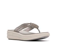 Drift Gem Wedge Sandal Silver Metallic view