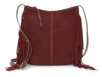 Nyra Suede Crossbody Bag Burgundy view