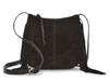 Nyra Small Suede Crossbody Bag Black view