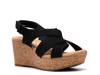 Rose Grace Wedge Sandal Black view