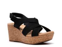 Rose Grace Wedge Sandal Black view