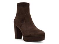 Volt Platform Bootie Dark Brown Faux Suede view