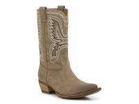 Irlene Short Western Boot Taupe Suede view