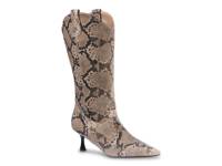 Thalia Boot Taupe/Black Snake Print view