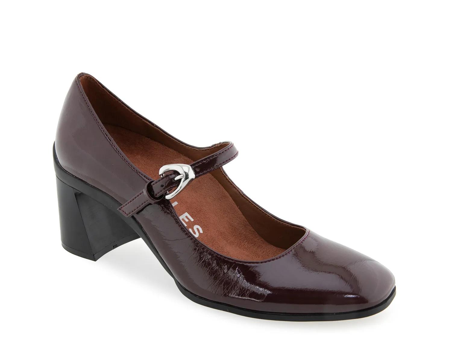 Aerosoles Cali Mary Jane Pump | Women's | Dark Red Patent Synthetic | Size 11 | Pumps | Mary Jane