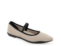 Davina Mary Jane Flat Stone Knit Fabric view